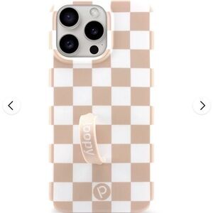Loopy Case Tan Checkers iPhone 15 Pro Max